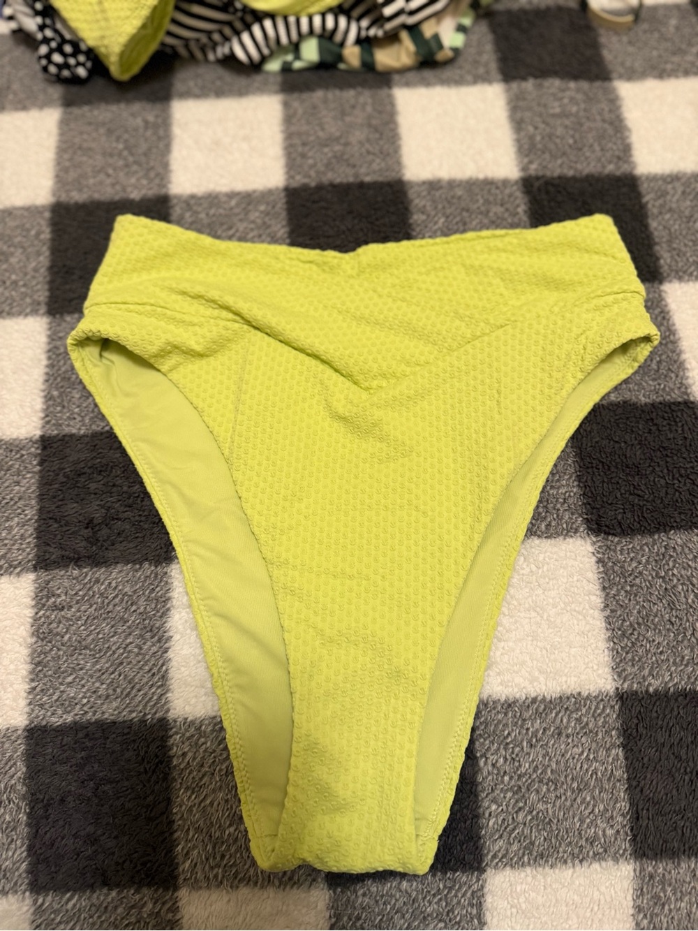 aerie High-Waist Bikini Bottom in Lime
